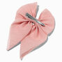 Claire&#39;s Club Pink Chiffon Bow Barrette Hair Clip,