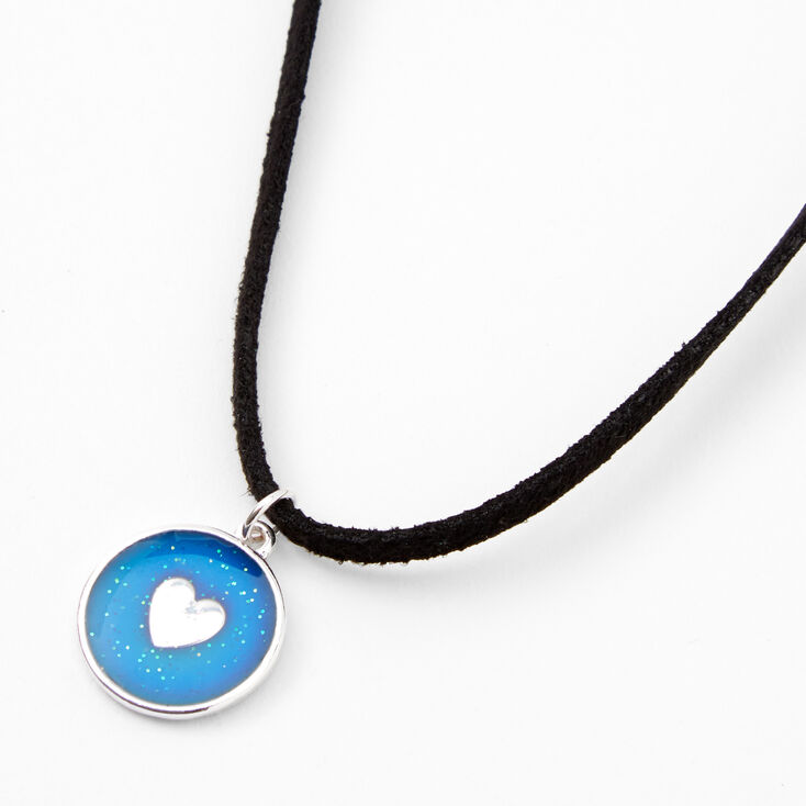 Heart Disc 16&#39;&#39; Mood Pendant Necklace,