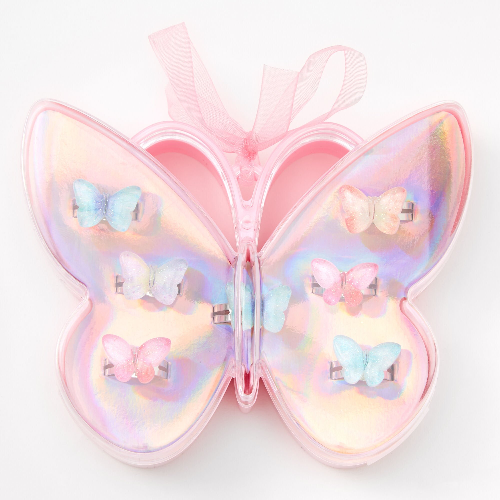 Claire's Club Butterfly Ring Set - 7 Pack,