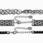 Black Lace &amp; Pearl Choker Necklaces - 3 Pack,