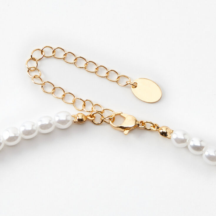 Lucky Mushroom Beaded Pearl Choker Necklace,