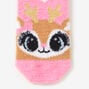 Cozy Deer Crew Socks - Pink,