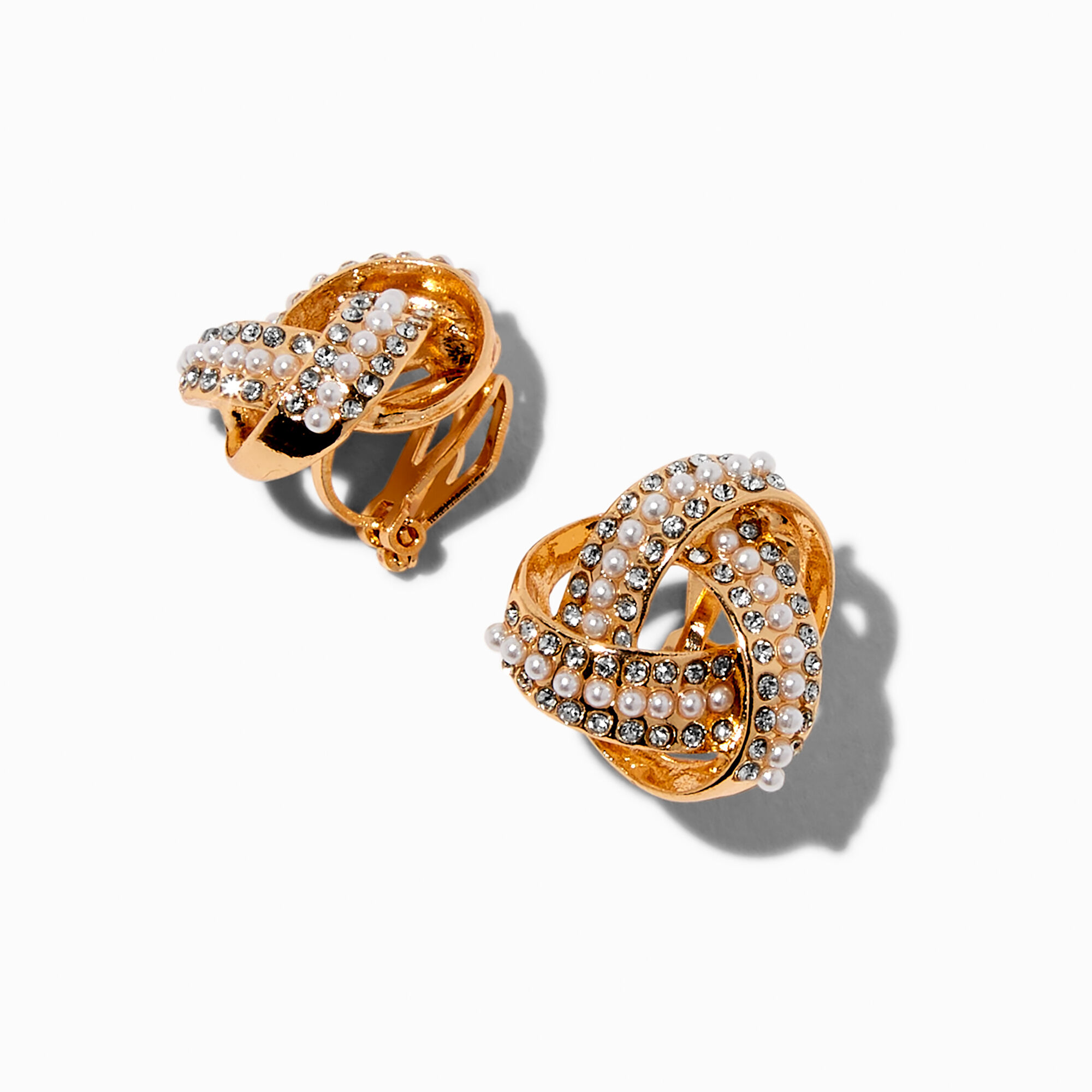 Sparkling love knot stud earrings store