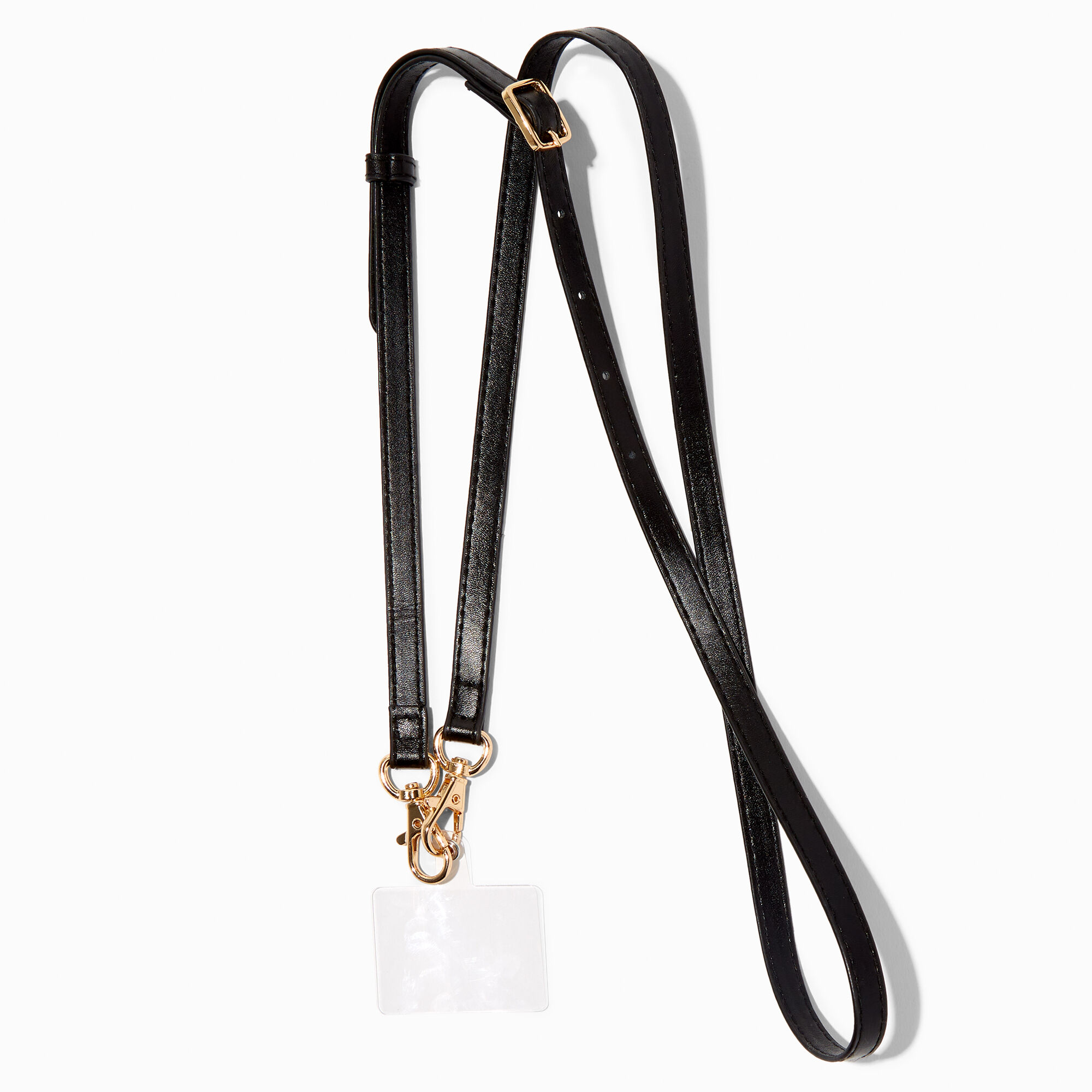Black leather crossbody strap hot sale