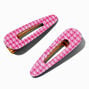 Mean Girls&trade; x Claire&#39;s Pink Houndstooth Snap Hair Clips - 2 Pack,