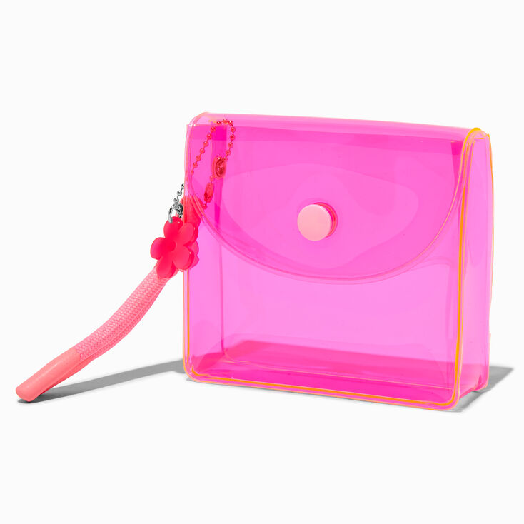Translucent Light Pink Daisy Snap Coin Purse,