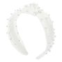 White Pearl Knotted Headband,