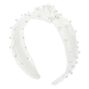 Pearl Knotted Headband - White,