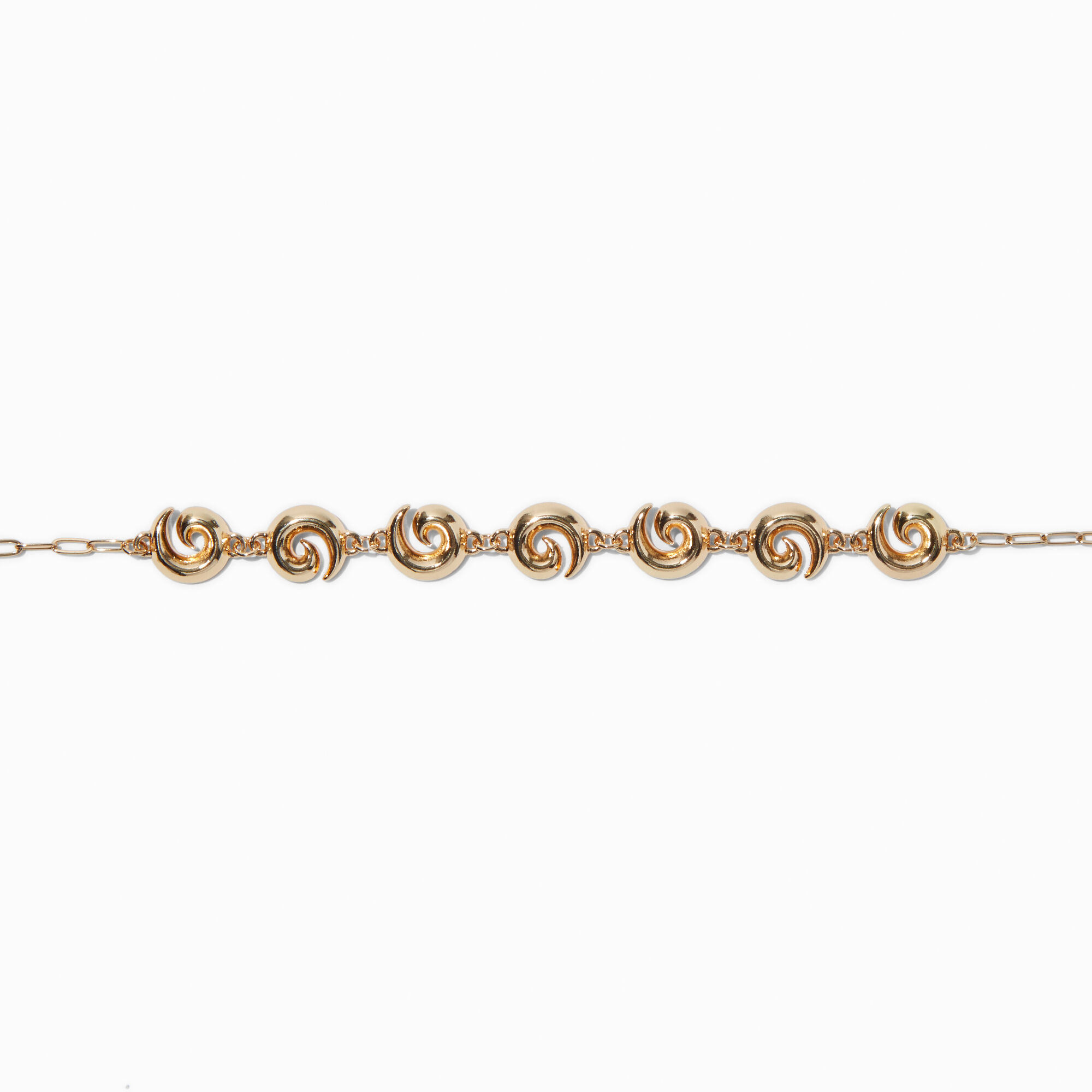 Gold-tone Swirl Choker Necklace,