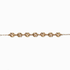Gold-tone Swirl Choker Necklace,
