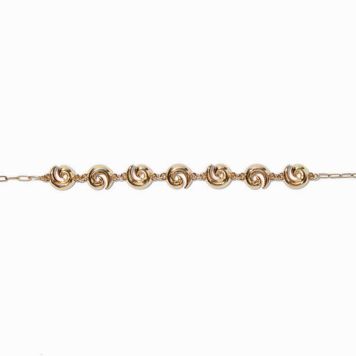 Gold-tone Swirl Choker Necklace,