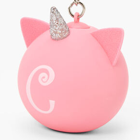 Initial Unicorn Stress Ball Keyring - Pink, C,