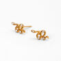 C LUXE by Claire&#39;s 18kt Gold Plated Crystal Snake Stud Earrings,