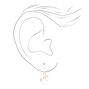 Sterling Silver 0.5&quot; Unicorn Drop Earrings - White,