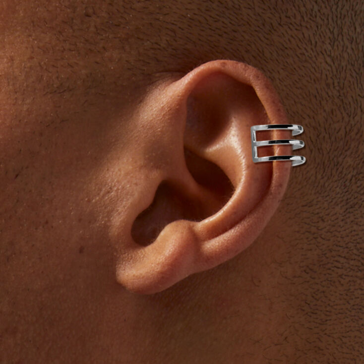 Silver-tone Geometric Ear Cuffs - 6 Pack,
