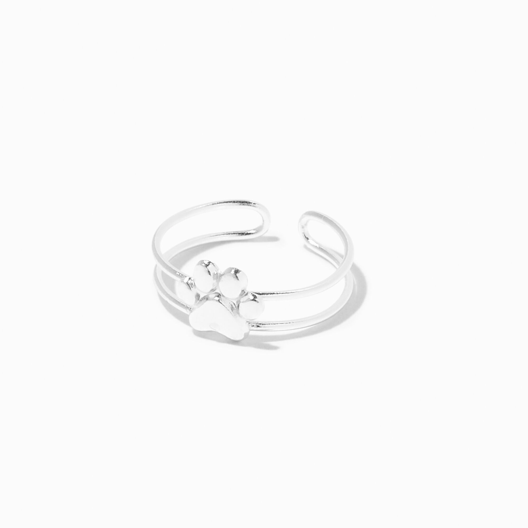 View C Luxe By Claires Paw Print Toe Ring Silver information