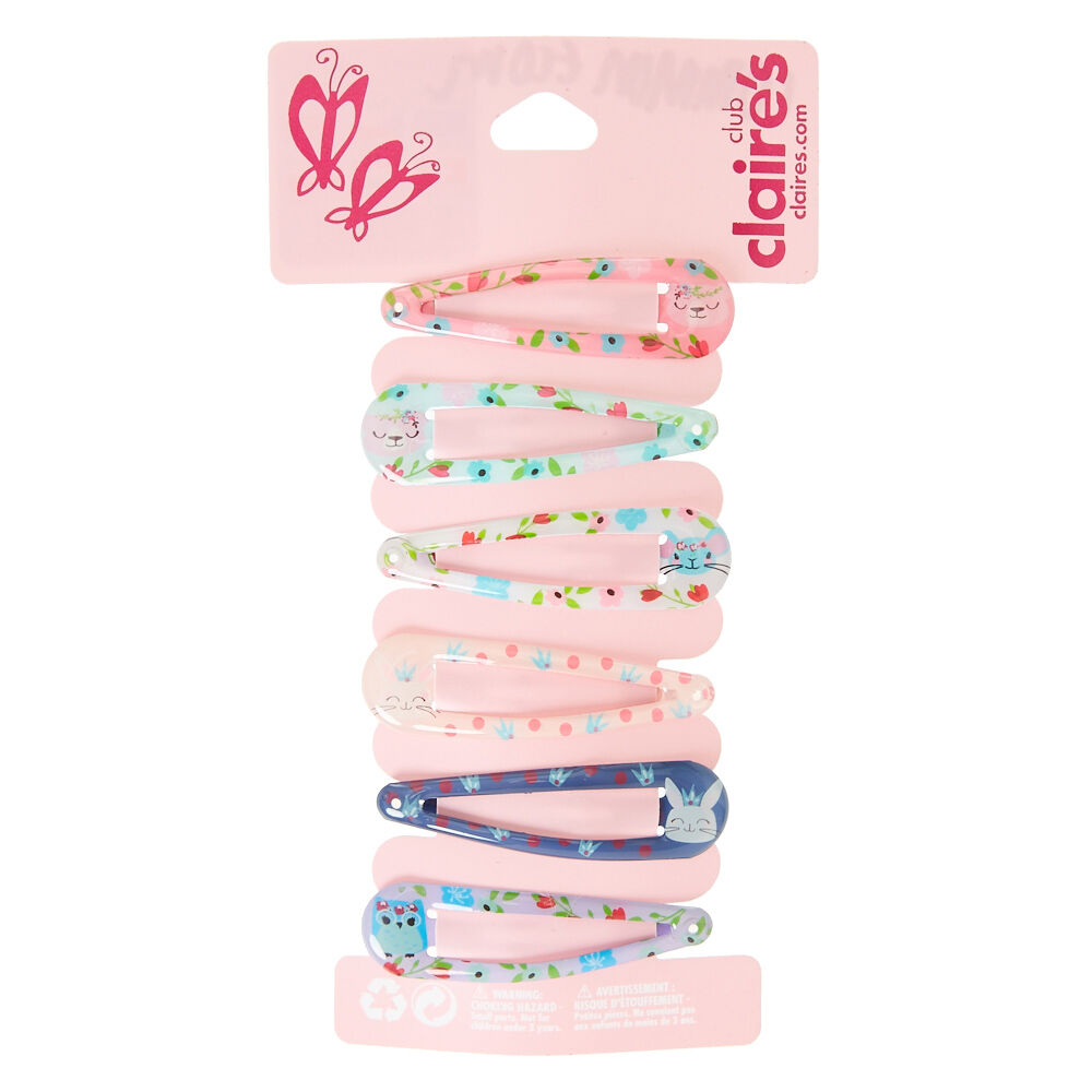 Claire's Club Floral Critters Snap Hair Clips - 6 Pack,