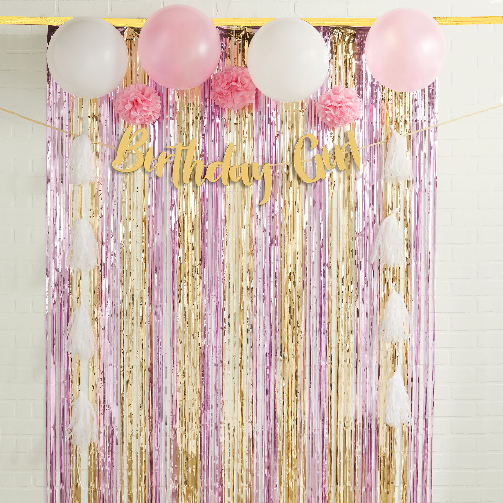 Pink Birthday Girl Wall Decor,