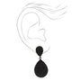 Black 1.5&quot; Rhinestone Teardrop Drop Earrings,