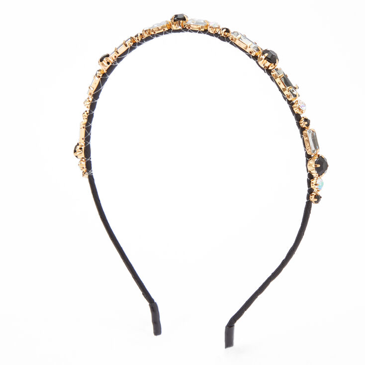 Claire's Serre-tête incrusté de strass - Noir