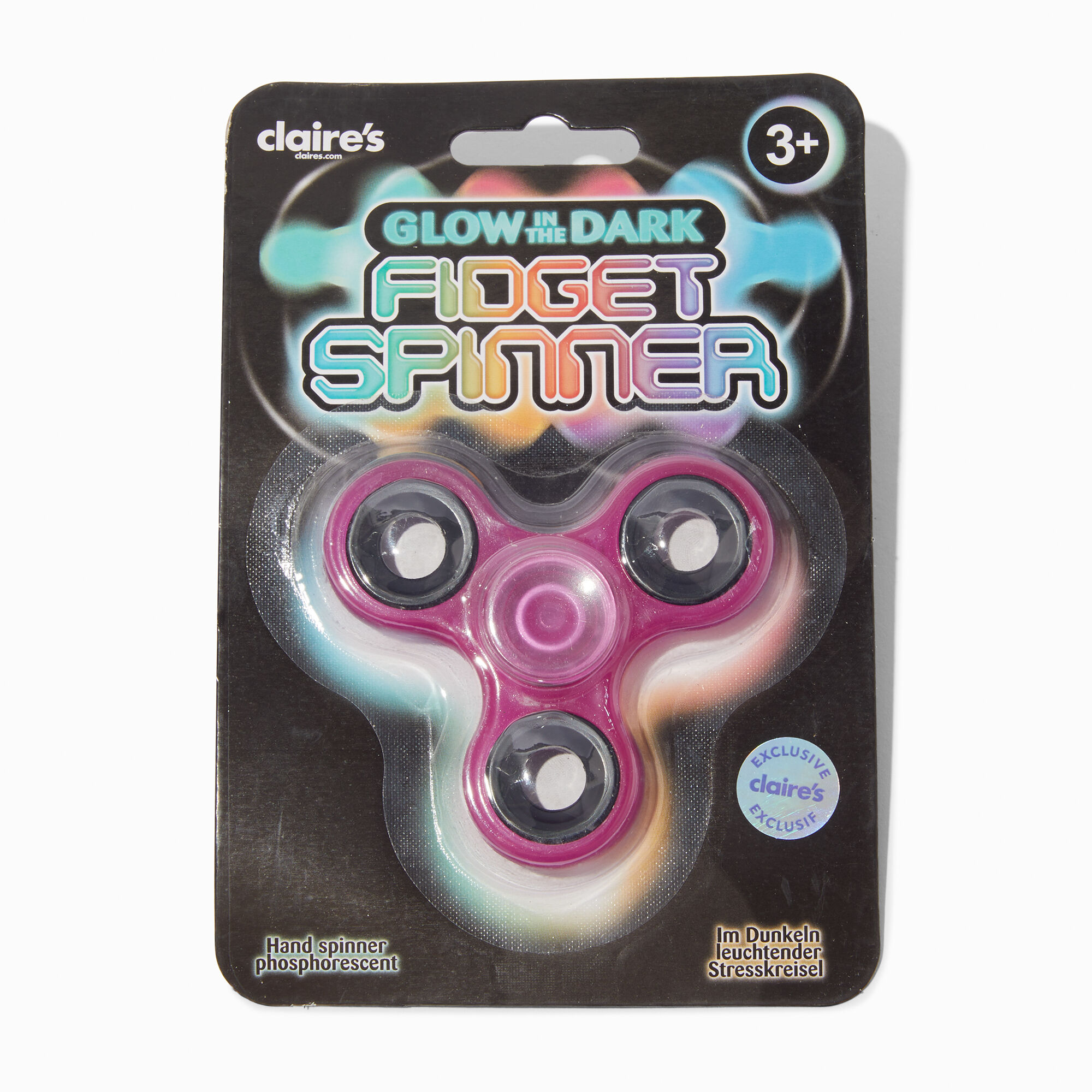 Claire s Exclusive Glow in the Dark Fidget Spinner Fidget Toy Blind Bag Styles Vary