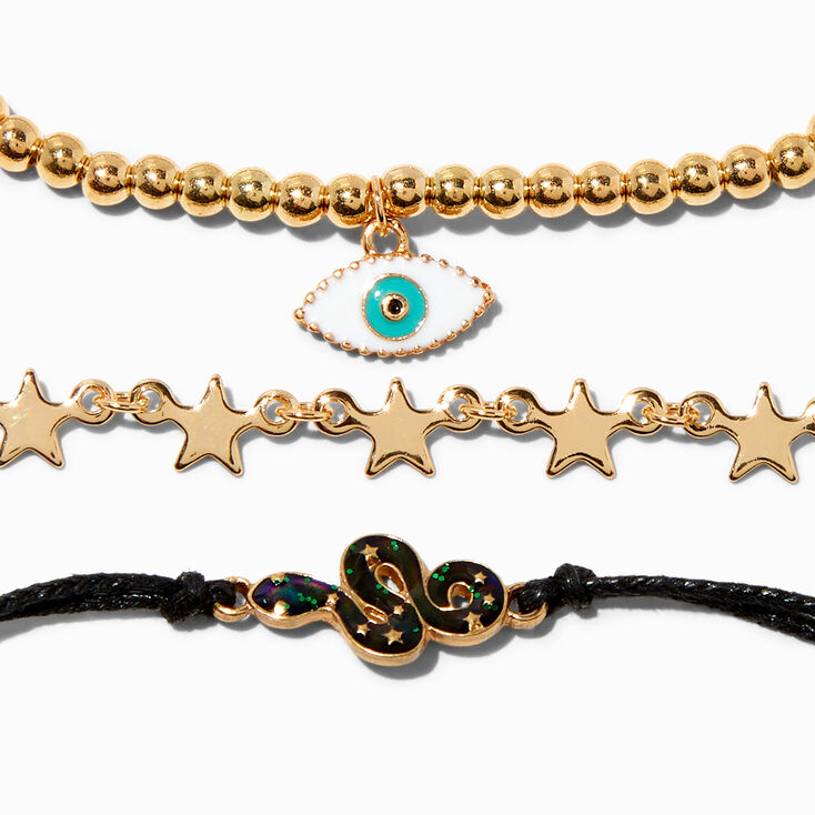 Bracelets d&#39;humeur mystiques couleur dor&eacute;e - Lot de 3,