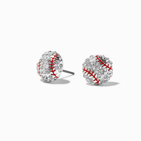 Embellished Baseball Stud Earrings,