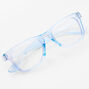 Lunettes &agrave; verres transparents avec r&eacute;duction de la lumi&egrave;re bleue &agrave; monture r&eacute;tro bleu transparente Claire&#39;s&nbsp;Club,