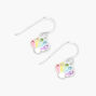 Sterling Silver Pastel Seashell Drop Earrings,