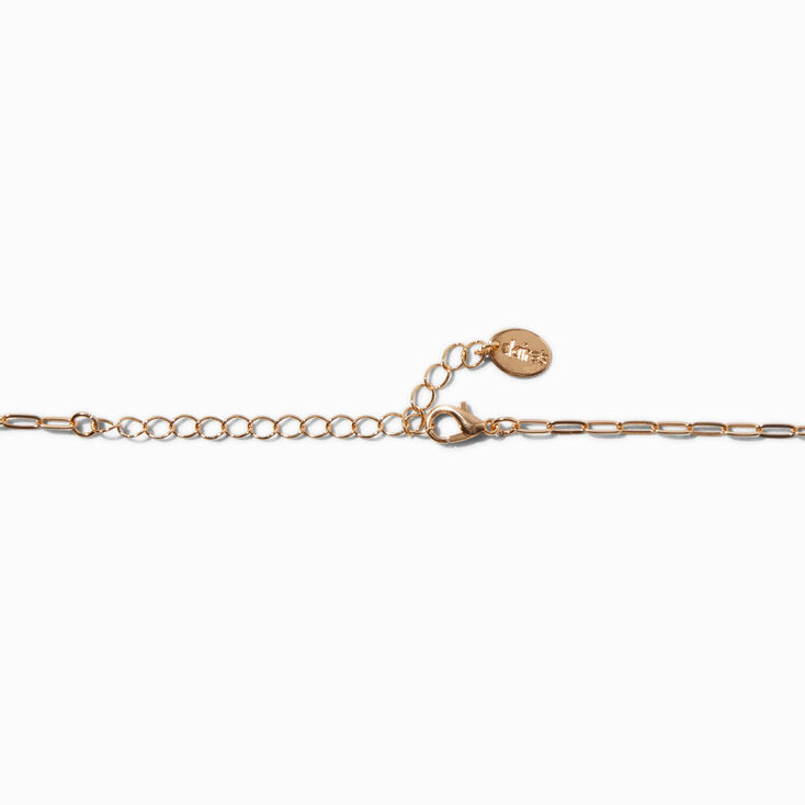 Gold-tone Strawberry Charm Necklace,
