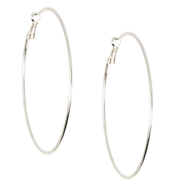 Silver 70MM Hoop Earrings,