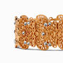 Gold-tone Filigree Stretch Bracelet,