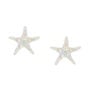 Sterling Silver Iridescent Starfish Stud Earrings,
