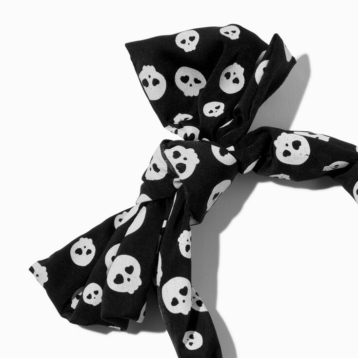 Halloween Skulls Knotted Bow Headband,