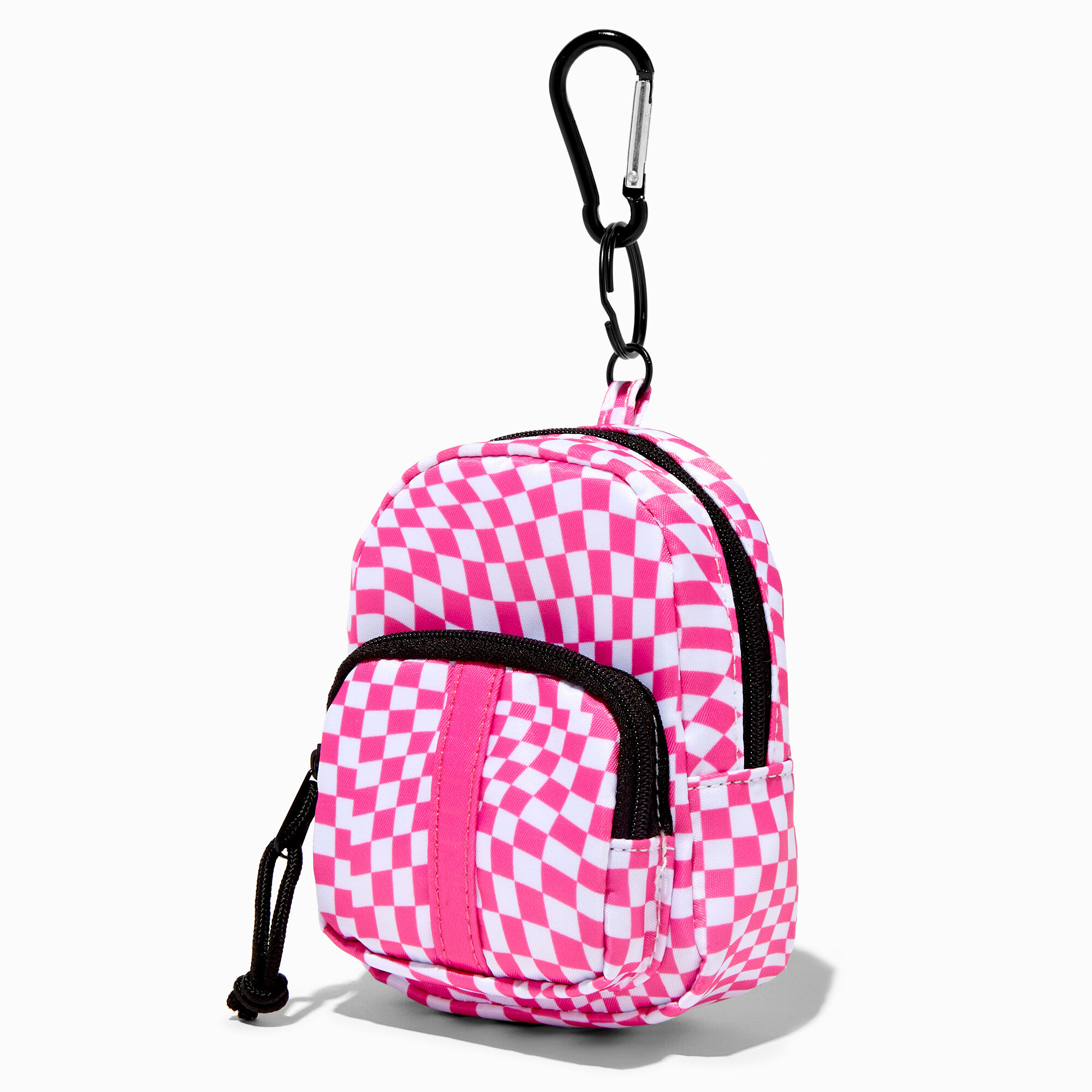 Pink checkerboard backpack store