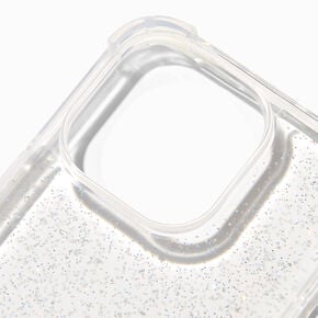 Coque de protection pour portable transparente &agrave; paillettes - Compatible avec iPhone&reg;&nbsp;14&nbsp;Pro,