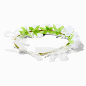 Couronne de fleurs blanche,