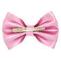 Metallic Hair Bow Clip - Pink,