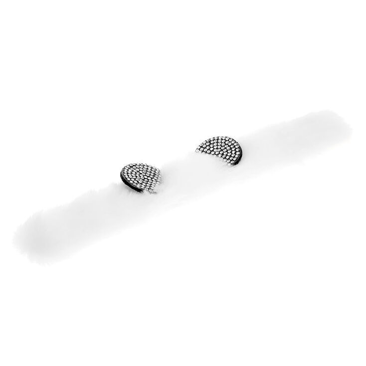 Furry Panda Slap Bracelet - White,