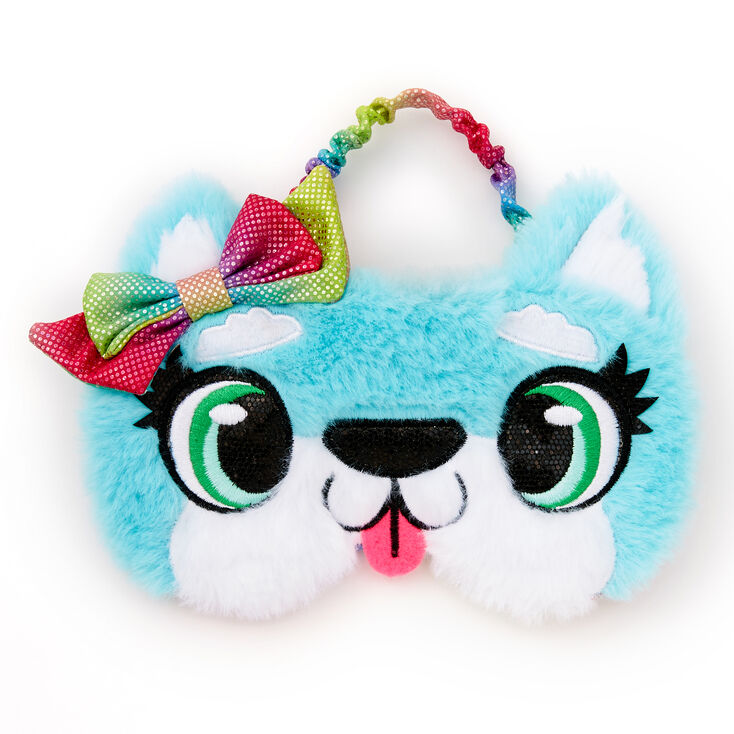 Plush Corgi Sleeping Mask - Blue,