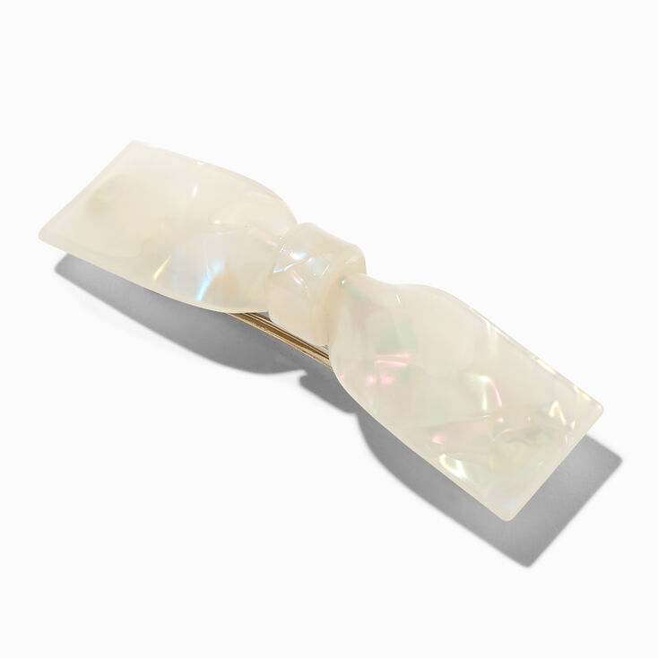 White Hair Bow Clip,