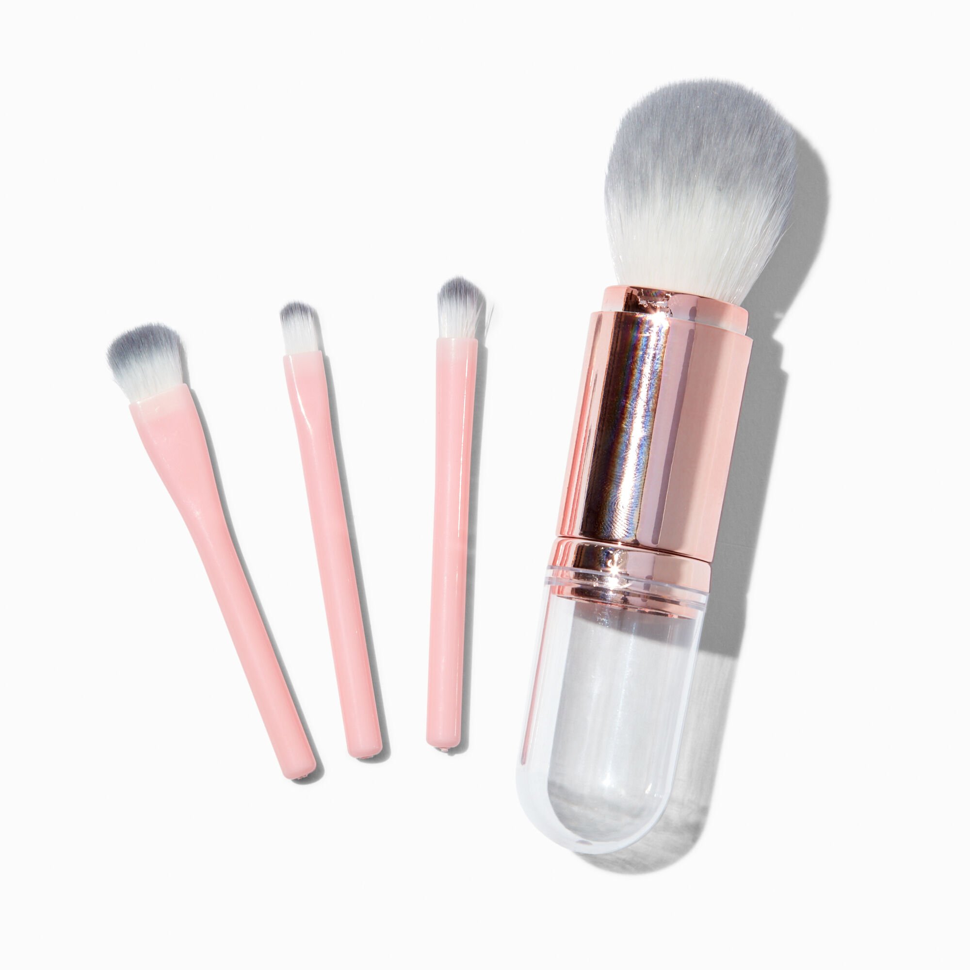 View Claires Blush Travel Makeup Brush Set 4 Pack information