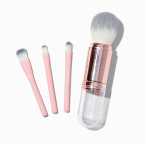 Blush Travel Makeup Brush Set - 4 Pack,