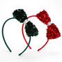 Claire&#39;s Club Holiday Sequin Bow Headbands - 2 Pack,
