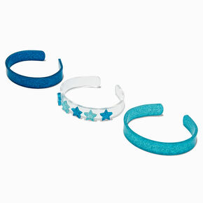 Claire&#39;s Club Blue Star Bangle Bracelets - 3 Pack,