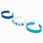 Claire&#39;s Club Blue Star Bangle Bracelets - 3 Pack,