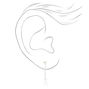 Sterling Silver 1&quot; Star Front and Back Chain Drop Earrings,