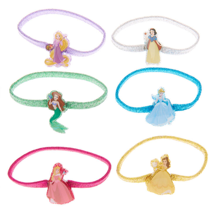 &Eacute;lastiques &agrave; cheveux &agrave; paillettes &reg;Disney Princess - Lot de 6,
