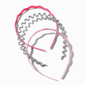 Claire&#39;s Club Pink Wavy Mixed Headbands - 3 Pack,