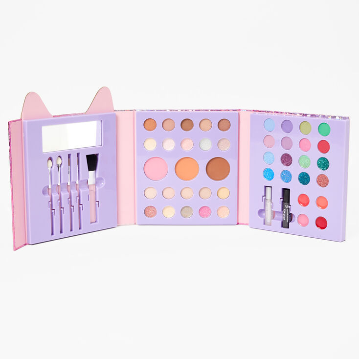 Holographic Pink Ombre Cat 48 Piece Makeup Set,